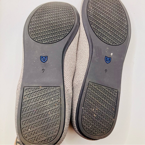 Rothy's The Flat Ecru Textile Ballet Flat Silver Gray Comfort Washable womens 9 - Picture 6 of 6